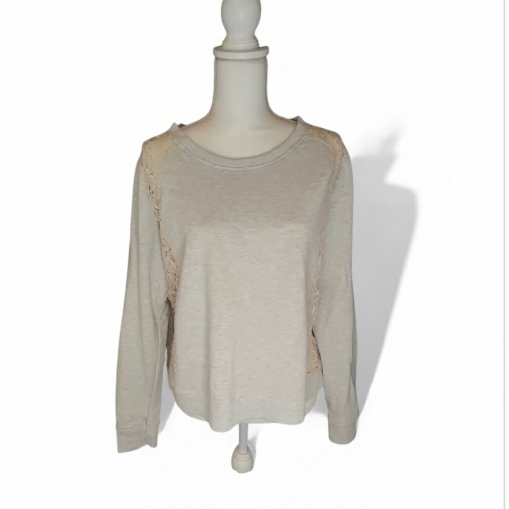 Women's Cream Lace Detail Top